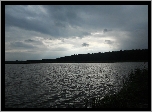 Jezioro, Chmury, Las