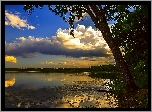 Jezioro, Chmury, Lasy