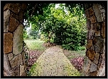 Park, Chodnik, Brama