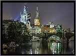 Czechy, Praga, Zamek na Hradczanach, Zamek Praski, Pražský hrad,  Zabytek, Most Karola, Rzeka Wełtawa