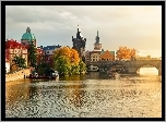 Czechy, Praga, Europa, Miasto, Rzeka, Most