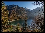 Austria, Dolina Almtal, Jezioro Almsee, Góry Alpy