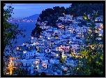 Domy, Noc, Wyspa, Capri