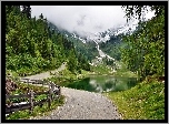 Droga, Jeziorko, Góry, Alpy, Austria