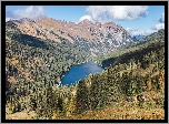 Góry, Jezioro Arnensee, Drzewa, Kanton Berno, Szwajcaria