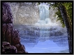 Wodospad, Drzewa, Art
