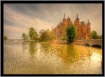 Zamek w Schwerinie, Schweriner Schloss, Jezioro Schweriner See, Miasto Schwerin, Meklemburgia, Niemcy