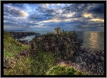 Zamek Dunnottar, Ruiny, Morze Północne, Szkocja, Skała