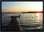 Jezioro, Dzieci, Pomost