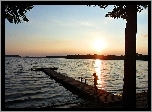 Jezioro, Dziecko, Pomost