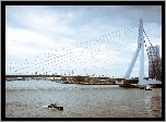 Erasmus Bridge, Rotterdam, Holandia, Rzeka