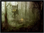 Fantasy, Las, Mgła, Domek