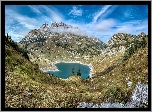 Jezioro Formarinsee, Dolina, Góry, Alpy, Gmina Dalaas, Austria