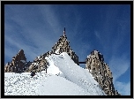 Francja, Góry Alpy, Szczyt Aiguille Du Midi, Chamonix Górna Stacja Kolejki, Alpiniści  Francja