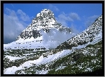 Stany Zjednoczone, Stan Montana, Park Narodowy Glacier, Góry, Góra Clements Mountain, Zima