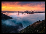 Most Golden Gate Bridge, Mgła, Kalifornia, Stany Zjednoczone