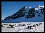 Góry, Namioty, Alpinistów, Zima
