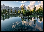 Góry, Dolomity, Jezioro, Lago Limides, Drzewa, Odbicie, Prowincja Belluno, Włochy