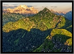 Zalesione, Skaliste, Góry, Szczyty, Dolomity, Góra Marmolada, Góra Monte Pore, Włochy