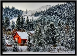 Góry, Lasy, Domki, Zima