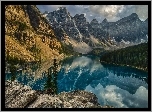 Góry, Jezioro, Drzewa, Odbicie