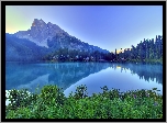 Góry, Las, Jezioro, Esmerald, Kanada