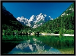 Góry, Las, Jezioro, Odbicie