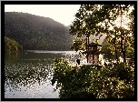 Góry, Las, Jezioro, Para