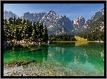 Góry, Lasy, Jezioro, Brzeg