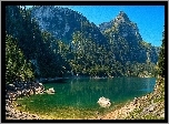 Góry, Lasy, Jezioro, Budynki