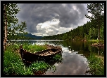 Łódka, Jezioro, Góry, Lasy