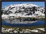 Góry, śnieg, Jezioro, Zima