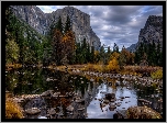 Góry, Las, Rzeka, Kamienie, Yosemite