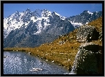 Góry, Masyw, Mischabel, Jezioro, Kreuzboden, Wodospad