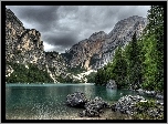 Góry, Chmury, Las, Jezioro