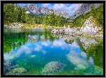 Góry, Jezioro, Las, Kamienie