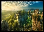 Góry, Skały, Las, Most