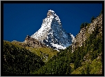 Góry, Alpy, Szczyt, Matternhorn, Lasy, Łąki