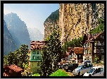 Góry, Domy, Lauterbrunnen, Szwajcaria