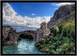 Bośnia i Hercegowina, Mostar, Rzeka Neretwa, Most, Góry