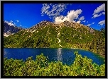 Góry, Jezioro, Lasy, Widok, Na, Tatry