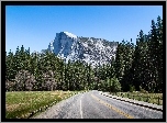 Stany Zjednoczone, Stan Kalifornia, Park Narodowy Yosemite, Góry, Lasy, Droga