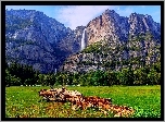 Stany Zjednoczone, Stan Kalifornia, Park Narodowy Yosemite, Góry, Wodospad