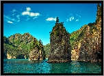 Góry, Skały, Las, Rzeka, Alaska