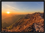 Góry Terminillo, Apeniny, Zachód słońca, Włochy