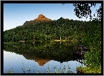 Szkocja, Góry, Jezioro, Las Glencoe Lochan, Pomost