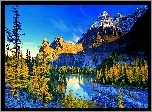 Góry, Lasy, Rzeka, Yoho, Kanada