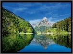 Stany Zjednoczone, Stan Kalifornia, Park Narodowy Yosemite, Góry, Las, Jezioro Mirror Lake