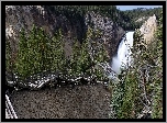 Stany Zjednoczone, Park Narodowy Yellowstone, Góry, Wodospad Yellowstone