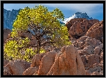 Skały, Góry, Słońce, Alabama Hills, Kalifornia, Stany Zjednoczone